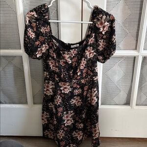 Abercrombie Floral Puff Sleeve Mini Dress